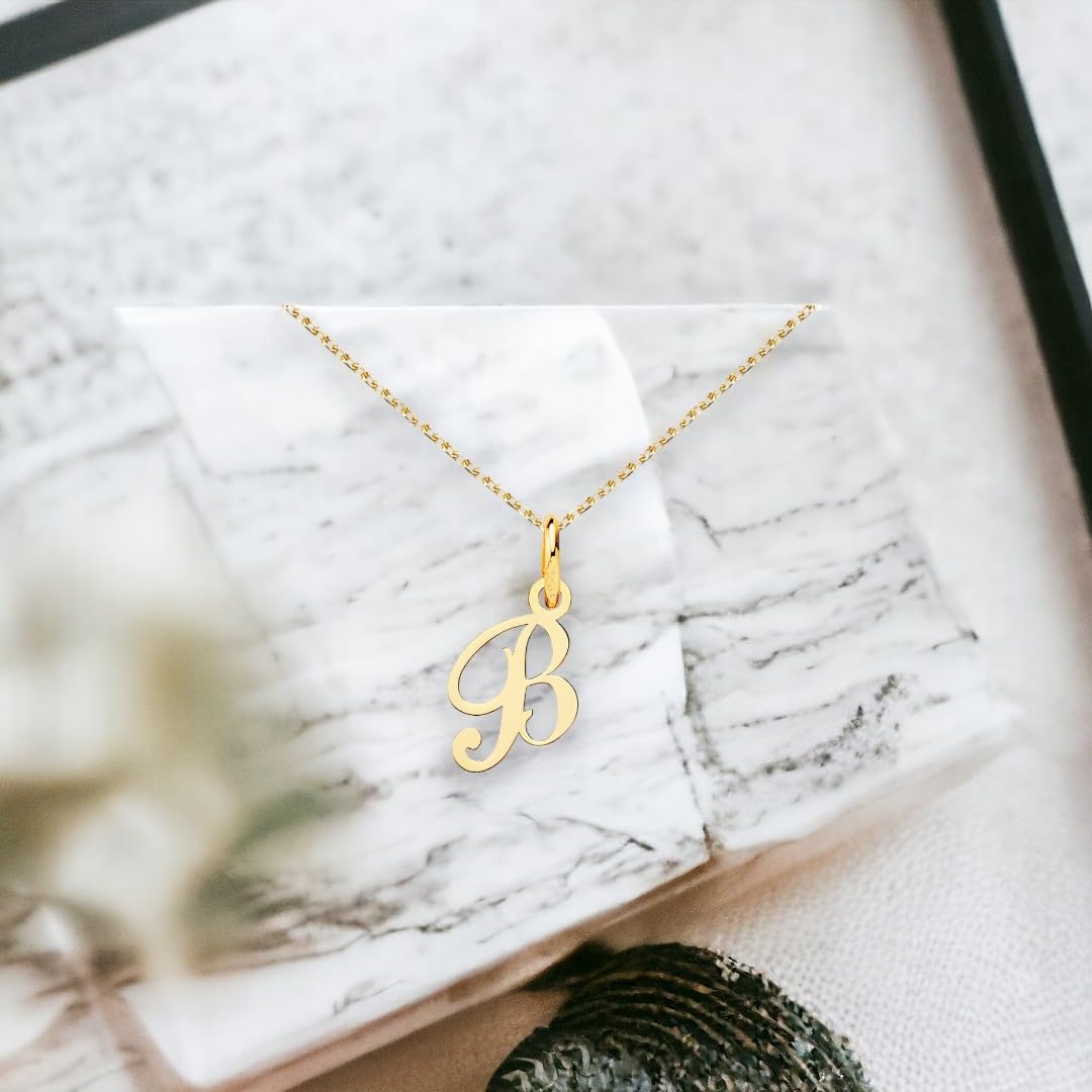 L'Atelier d'Azur Collier Lettre B Or 18 Carats Initiale