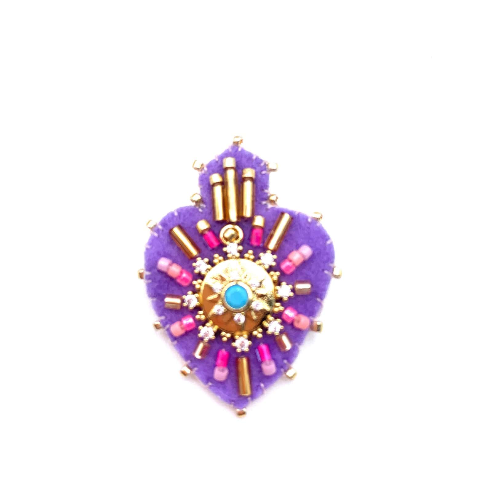 HYPNOCHIC Accessoires Julia broche perles feutrine