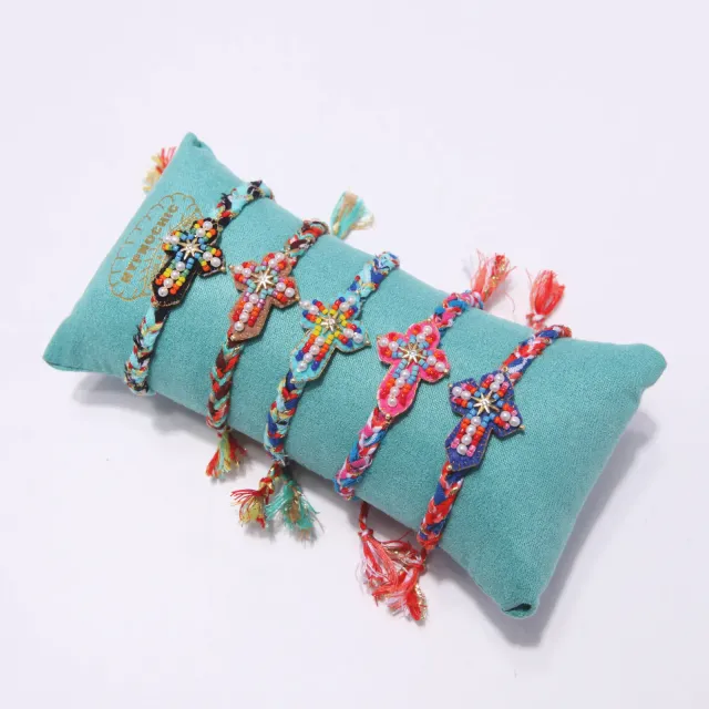 HYPNOCHIC Bracelets Baby Marta bracelet tressé fleur croix multicolore