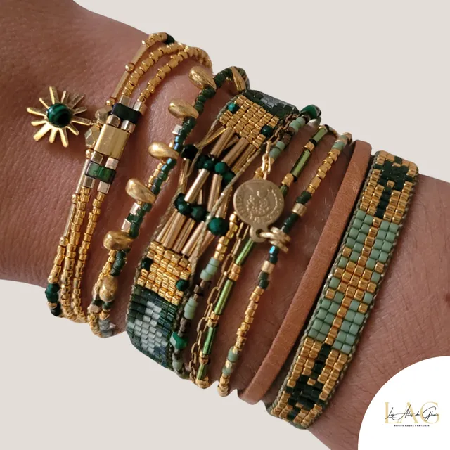 Les Ailes de Gloria Manchettes Green Purity manchette verte