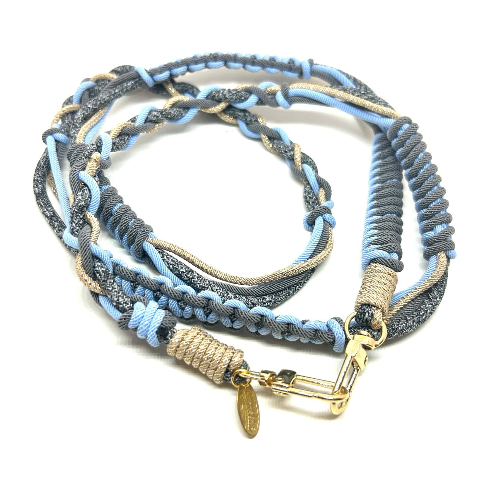 Hypnochic cordon téléphone bleu ciel tressé 120 cm