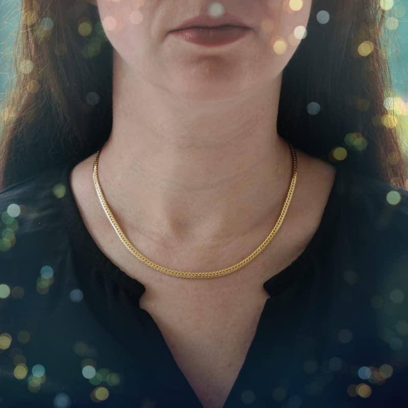 L'Atelier d'Azur Collier Maille Anglaise or jaune 42 cm