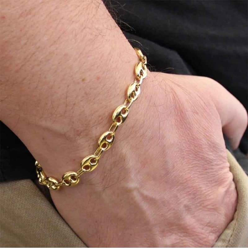 L'Atelier d'Azur Bracelet Grain de Café Or Jaune 21 cm