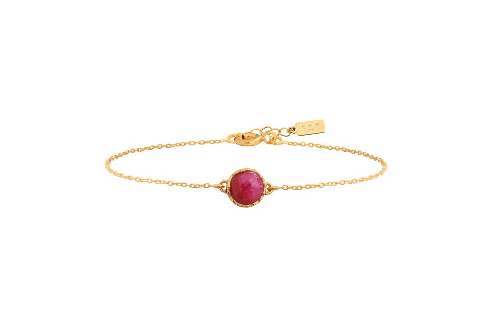 Leticia Ponti Adèle bracelet calcédoine aqua réglable