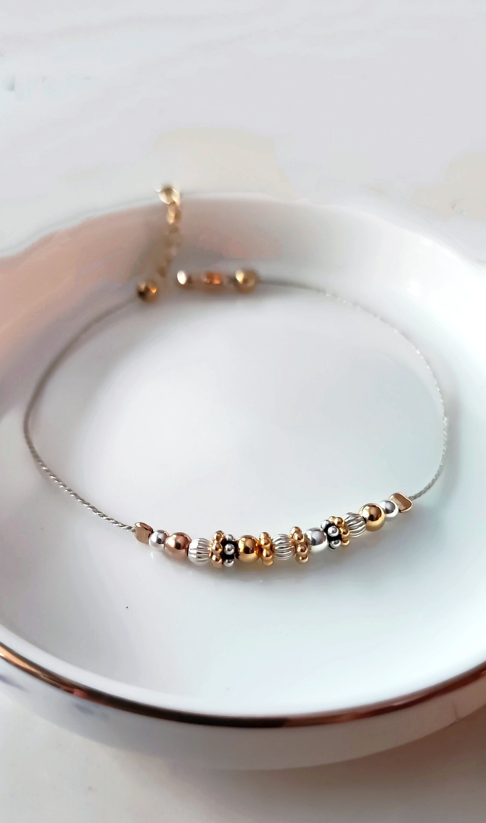 Ô PLUM Luz bracelet cordon perles 15-18 cm