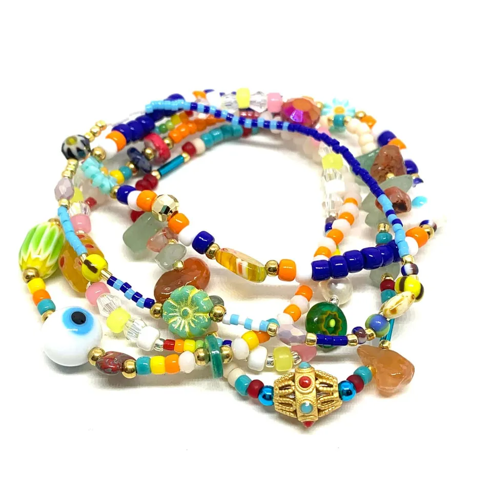 Hypnochic Bracelet Playa multi-rangs multicolore élastique