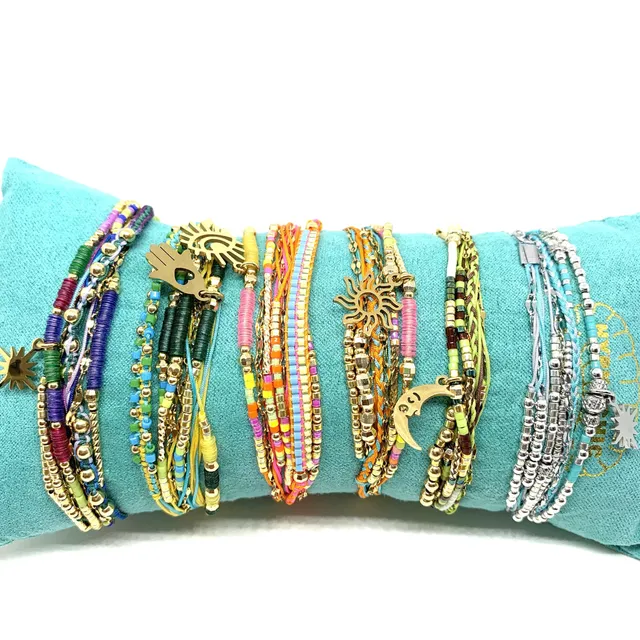 Hypnochic Bracelets Mily 2 rangs bracelet multicolore ajustable