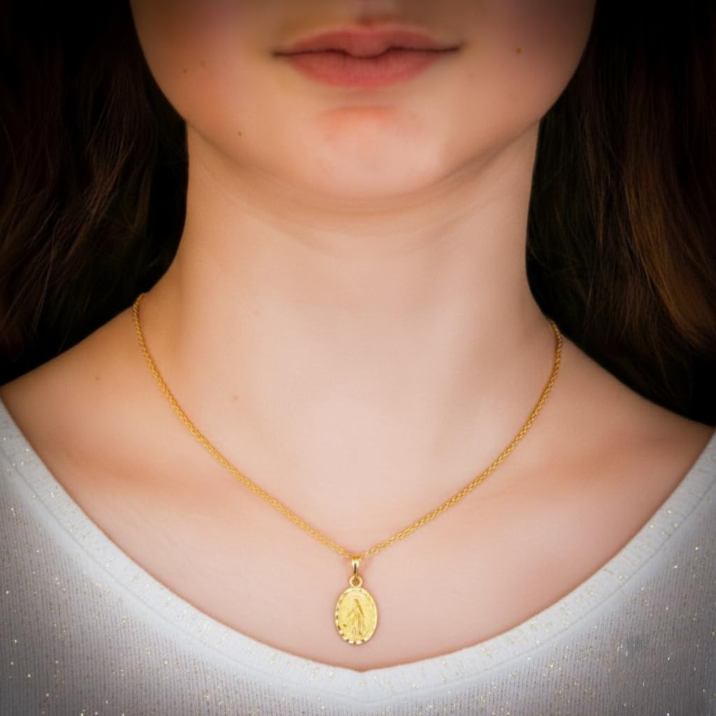L'Atelier d'Azur Collier Vierge Miraculeuse Or Jaune 18Ct