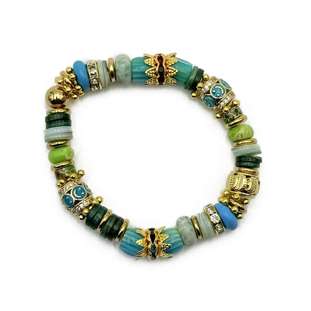 HYPNOCHIC Nova bracelet fantaisie perles fil mémoire multicolore