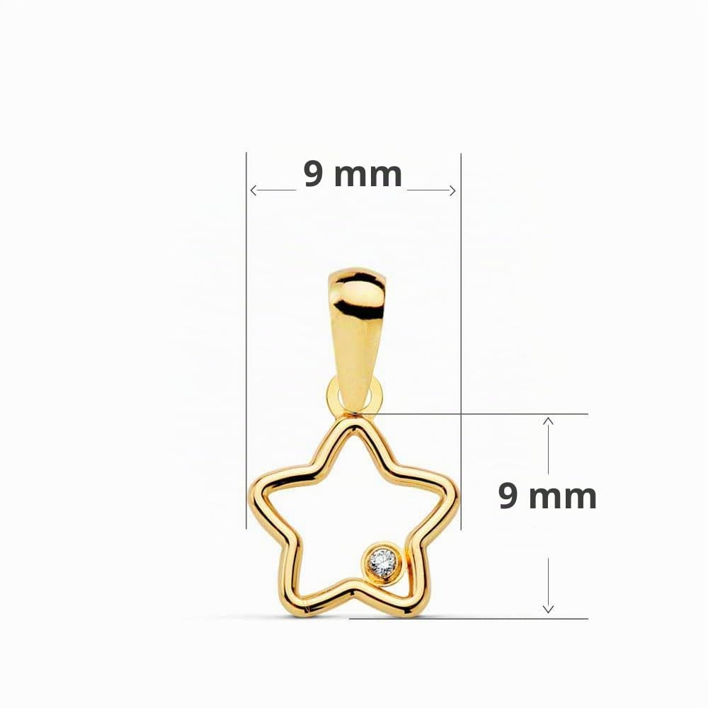 L'Atelier d'Azur Pendentif Étoile Or 18 Carats Chaîne Offerte