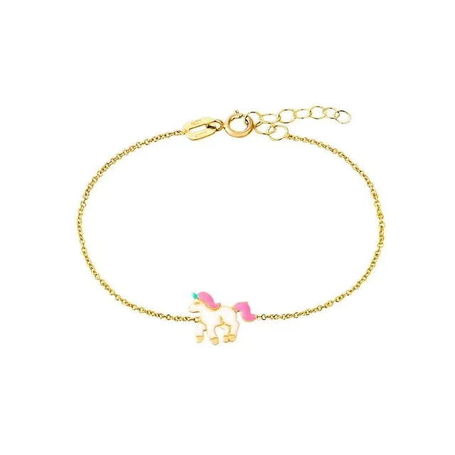 L'Atelier d'Azur Bracelet Or Jaune Licorne bracelet enfant 12-14cm