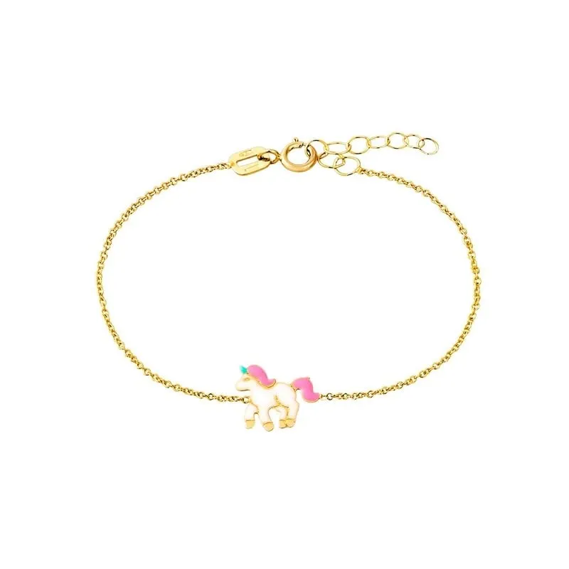 L'Atelier d'Azur Bracelet Or Jaune Licorne bracelet enfant 12-14cm