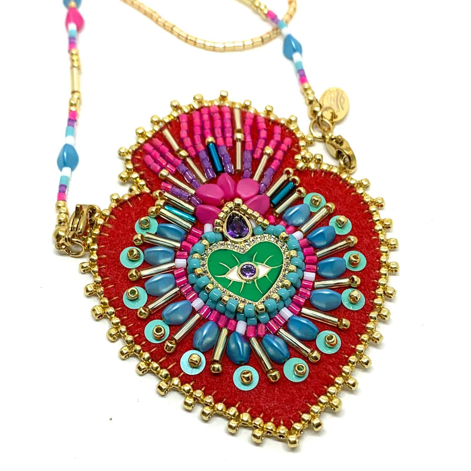 Hypnochic Ex Voto Rosa sautoir perles Miyuki