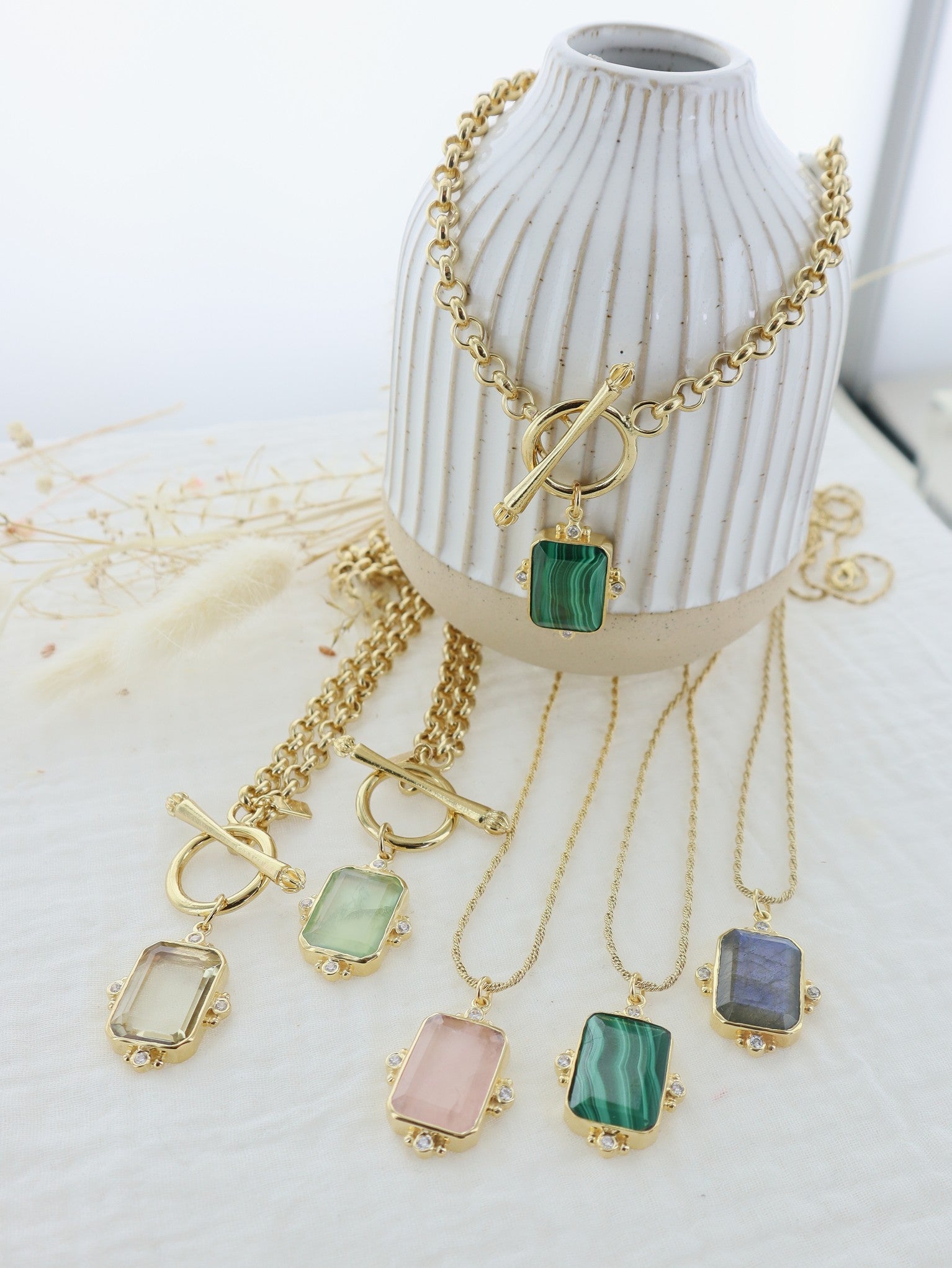 Leticia Ponti Norah collier quartz lemon grosse chaîne