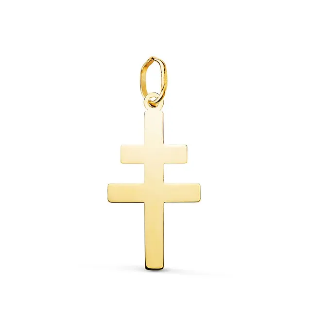 L'Atelier d'Azur Pendentif Croix de Lorraine Or 18K Moyen