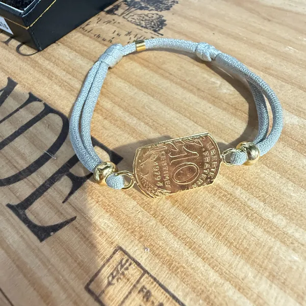 Le P’tit Franc Oscar 10 centimes bracelet homme argent
