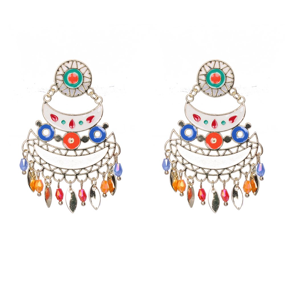 Hypnochic boucles d'oreilles pendantes multicolores