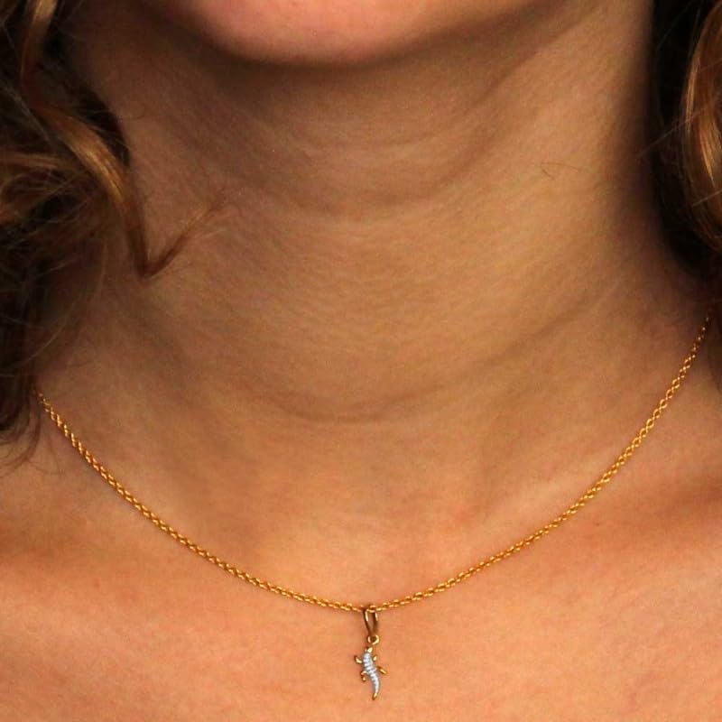 L'Atelier d'Azur Collier Salamandre or bicolore 45 cm