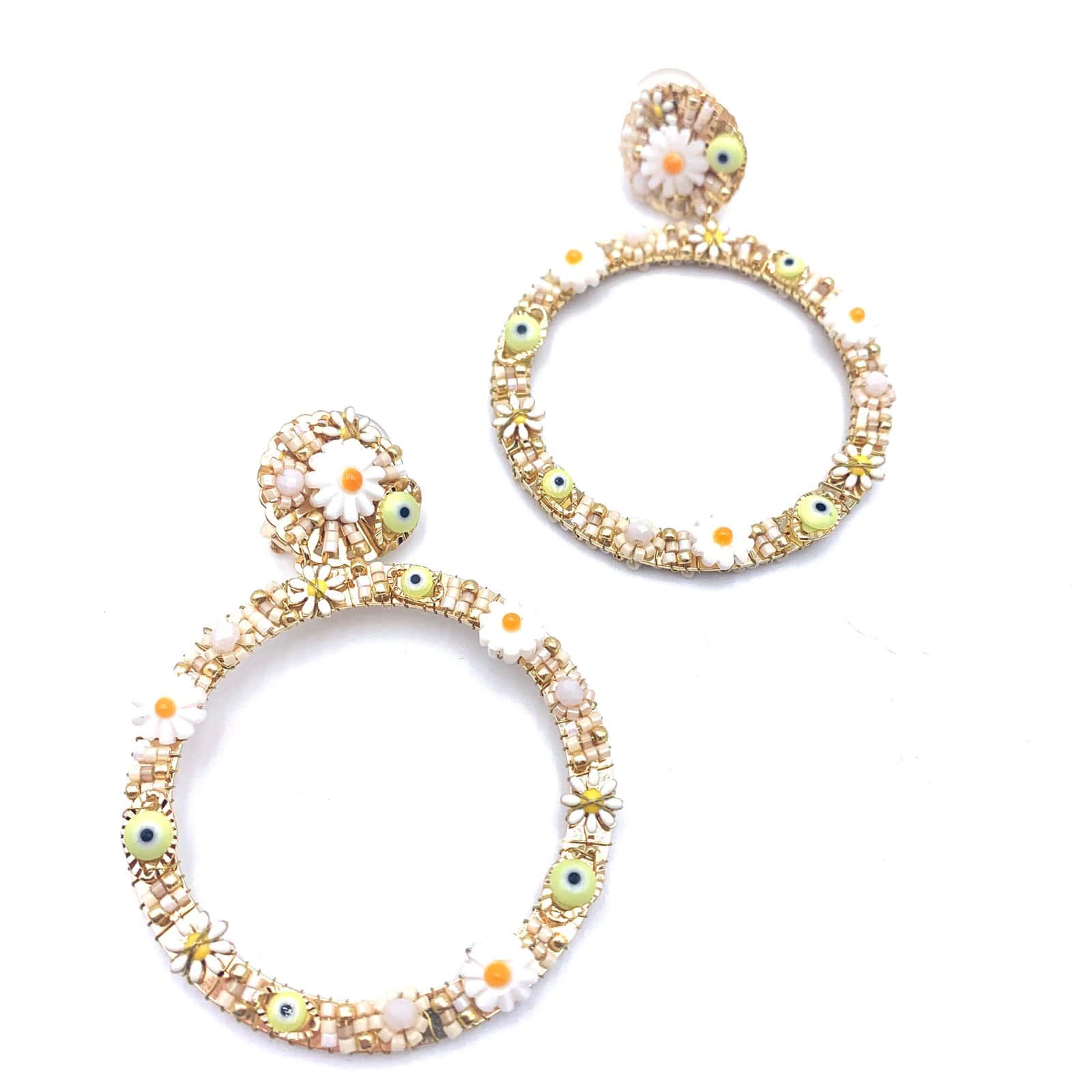Hypnochic Flower Joe boucles d'oreilles pendantes perles Miyuki