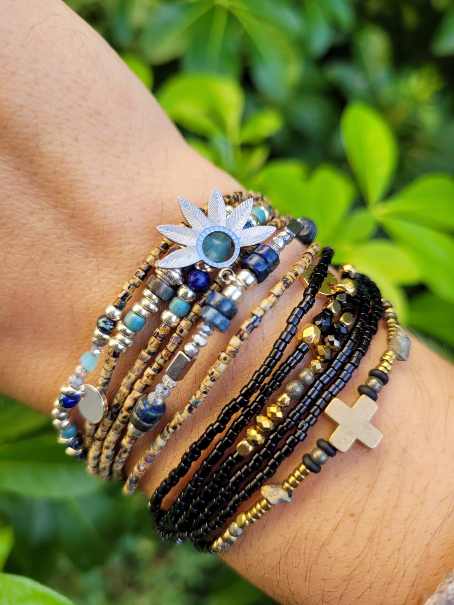 Les Ailes de Gloria Chloris bracelet multirangs femme