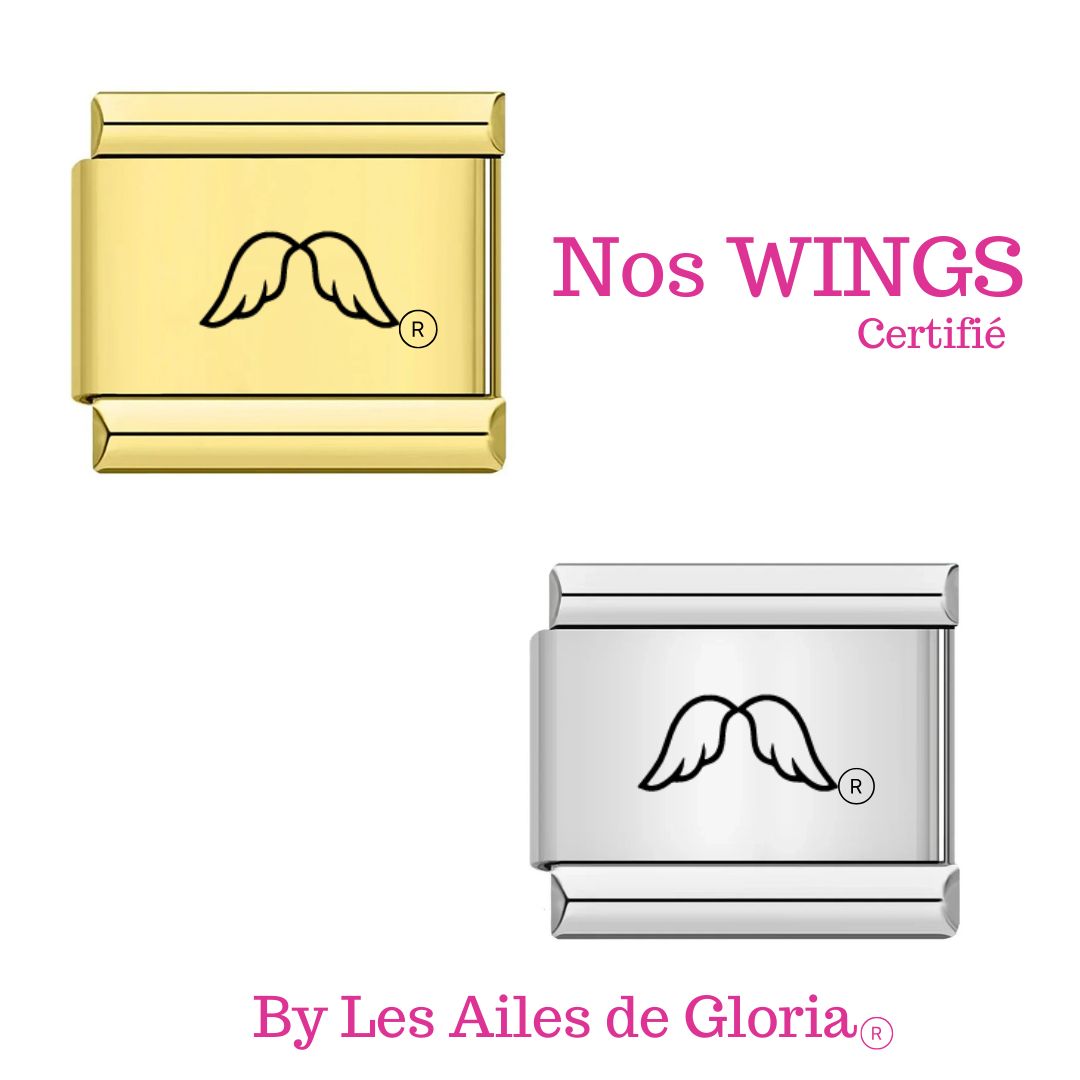 Les Ailes de Gloria Nos Wings bracelet charm
