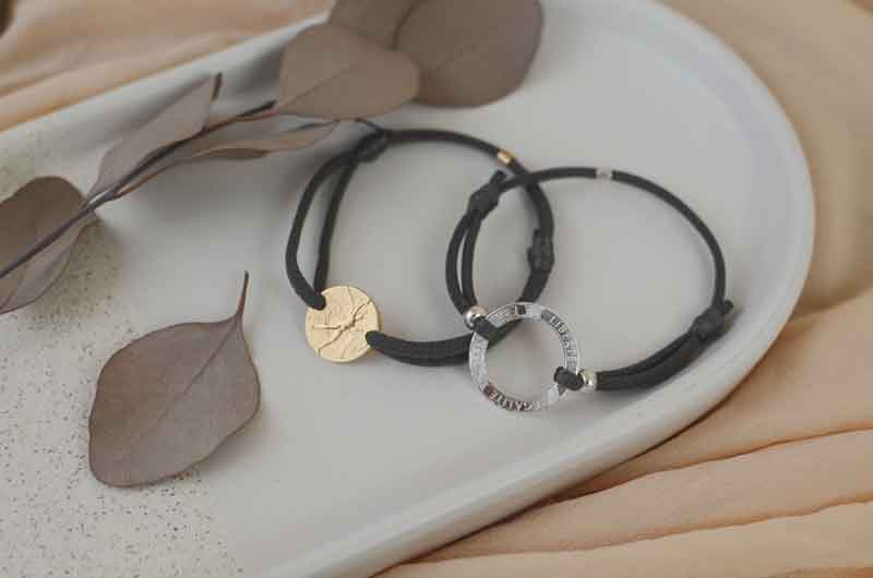 Le P’tit Franc Ensemble et Libre bracelets ange plaqué or