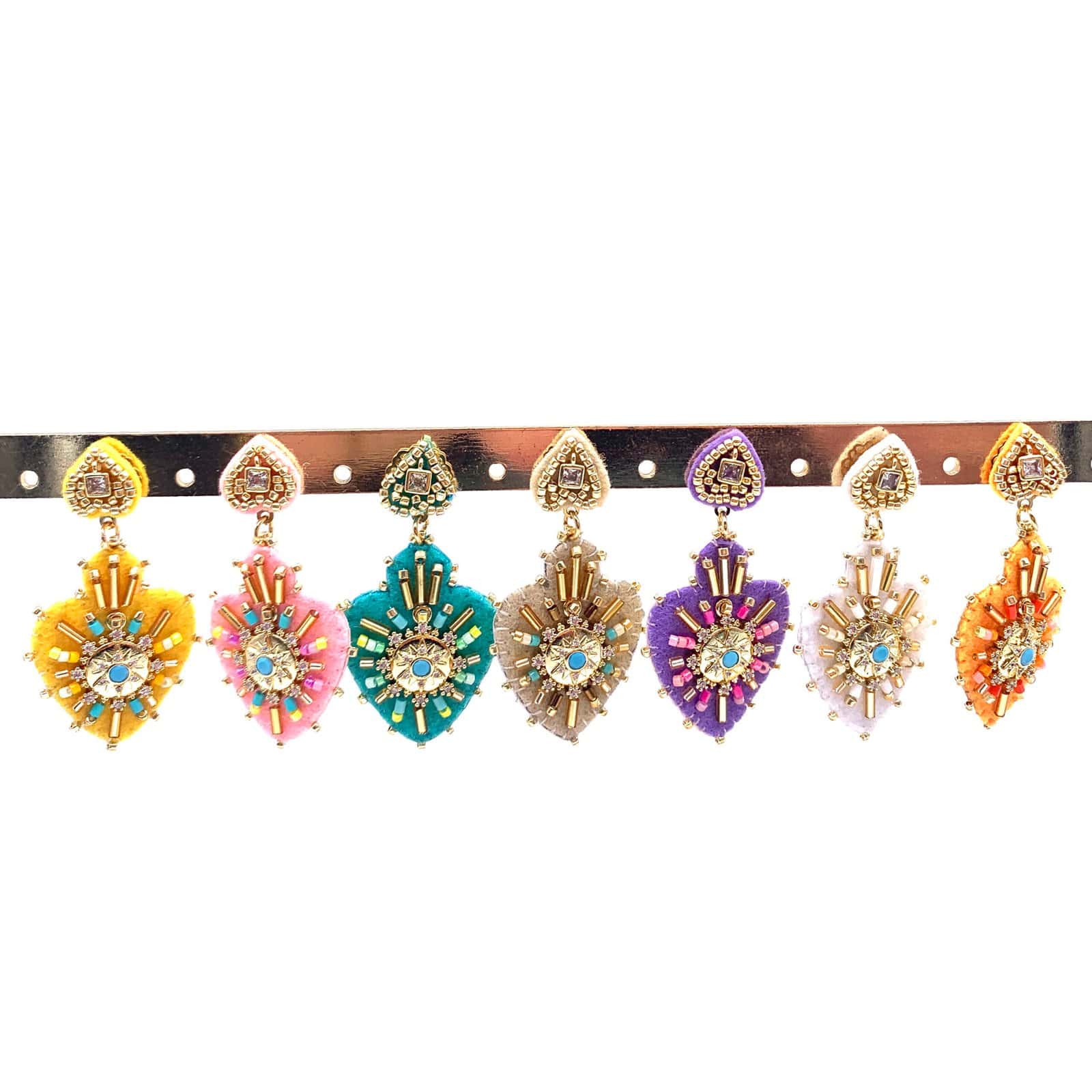 Hypnochic Julia boucles d'oreilles croix feutrine petit modèle