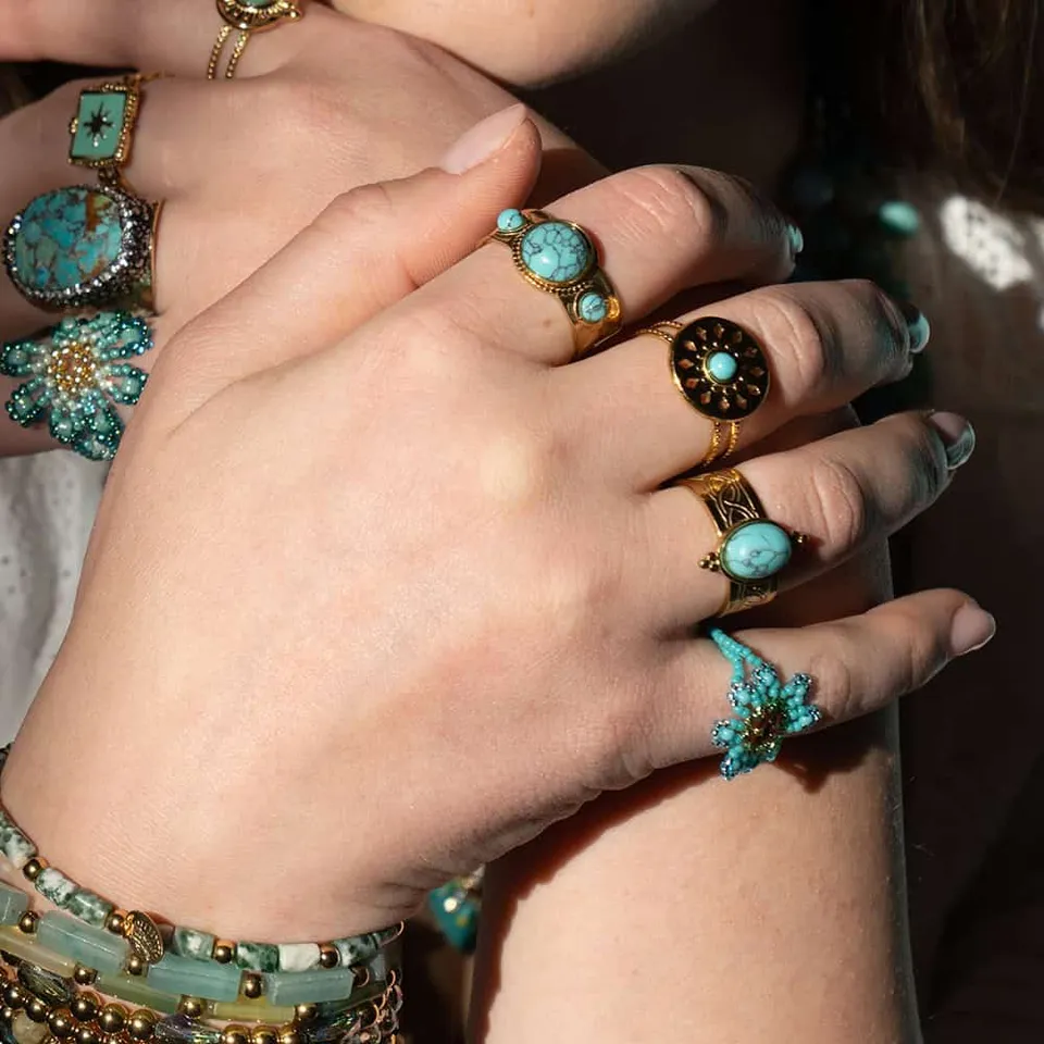 Hypnochic Bagues Bague Trio Acier Inoxydable Pierre