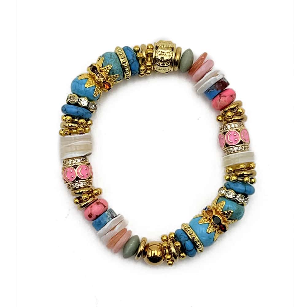 HYPNOCHIC Nova bracelet fantaisie perles fil mémoire multicolore