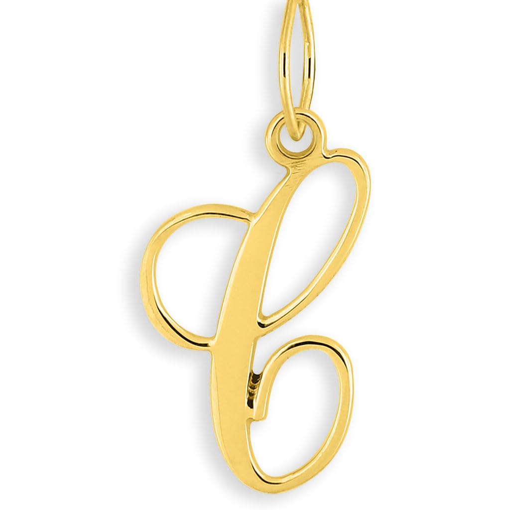 L'Atelier d'Azur Initiale C Pendentif Or Jaune 375 Chaîne Offerte