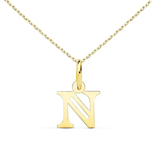 L'Atelier d'Azur Lettre N Or 750 Collier Initiale 45cm