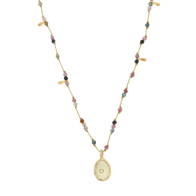 Leticia Ponti Florencia collier fil doré quartz lemon