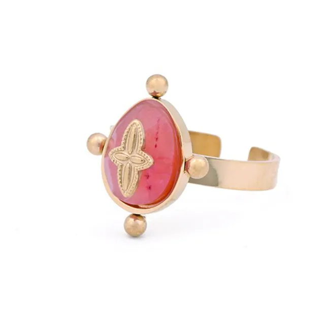 Hypnochic Bohème bague ajustable pierre sans nickel