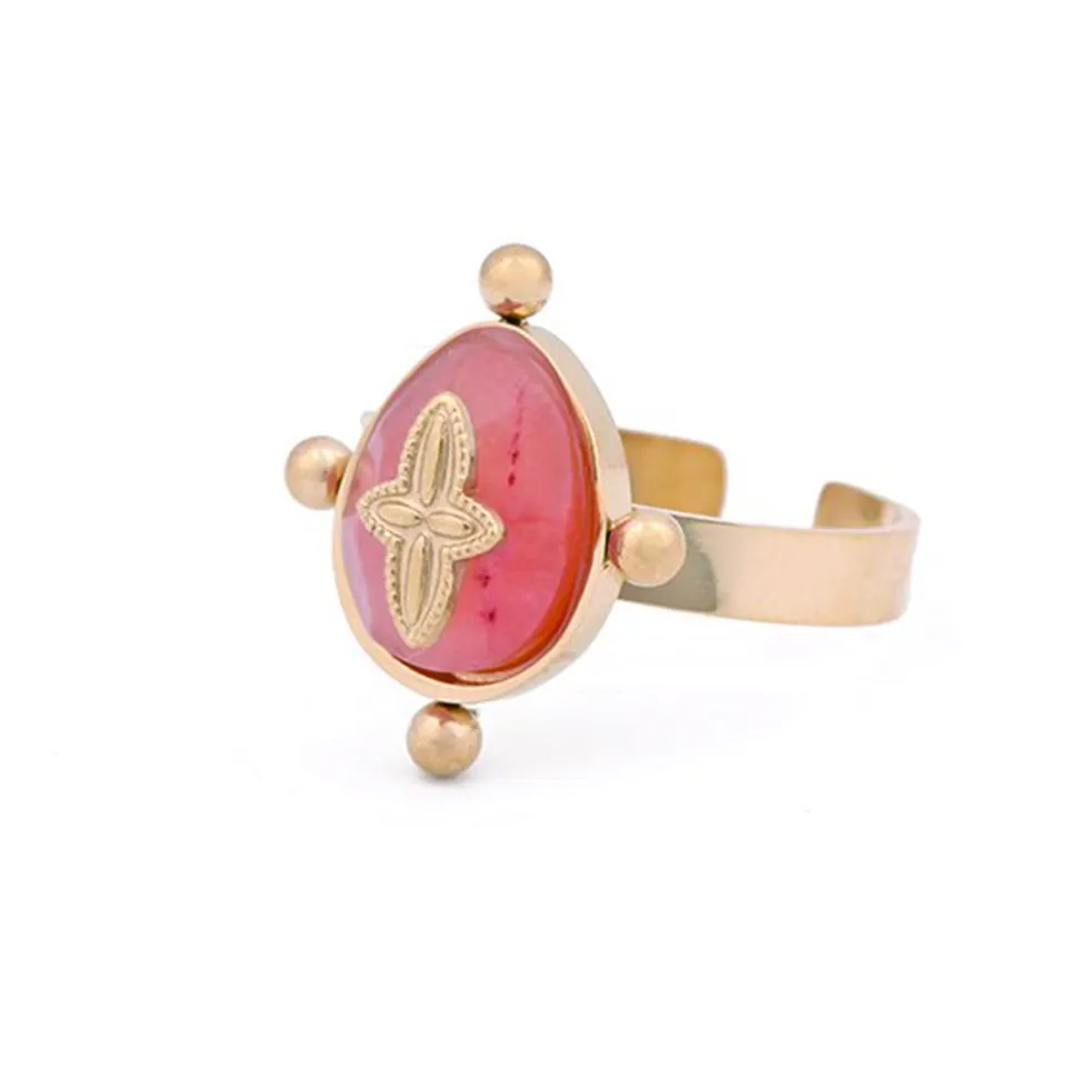 Hypnochic Bohème bague ajustable pierre sans nickel