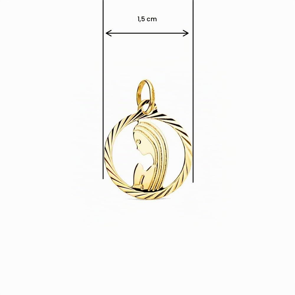 L'Atelier d'Azur Médaille Vierge Or Jaune 375 Collier Femme Chaîne Offerte