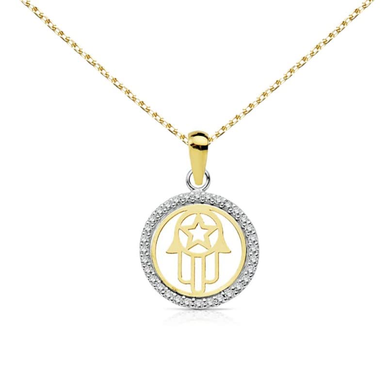 L'Atelier d'Azur Main de Fatma collier pendentif or 18 carats 42cm
