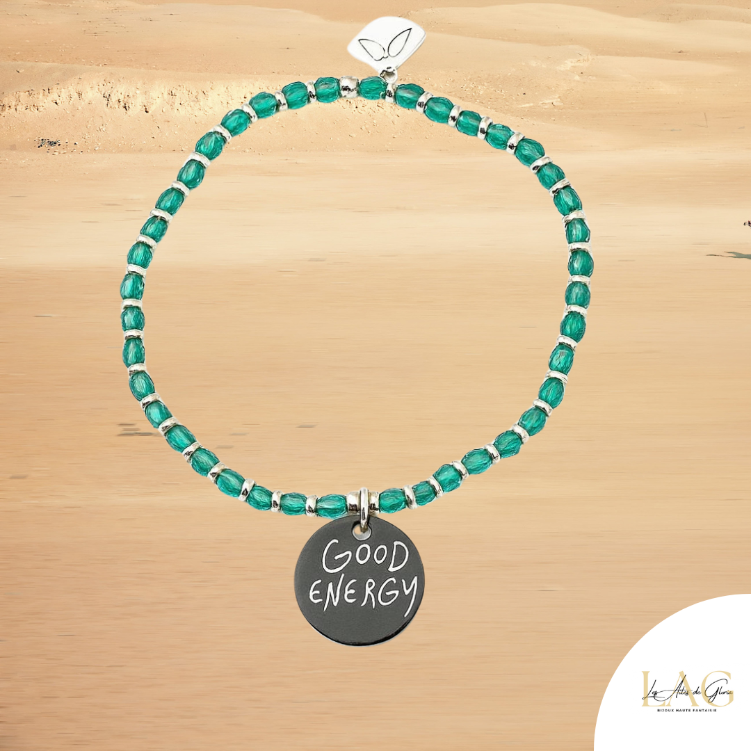Les Ailes de Gloria Mantra Enjoy Life bracelet gravé