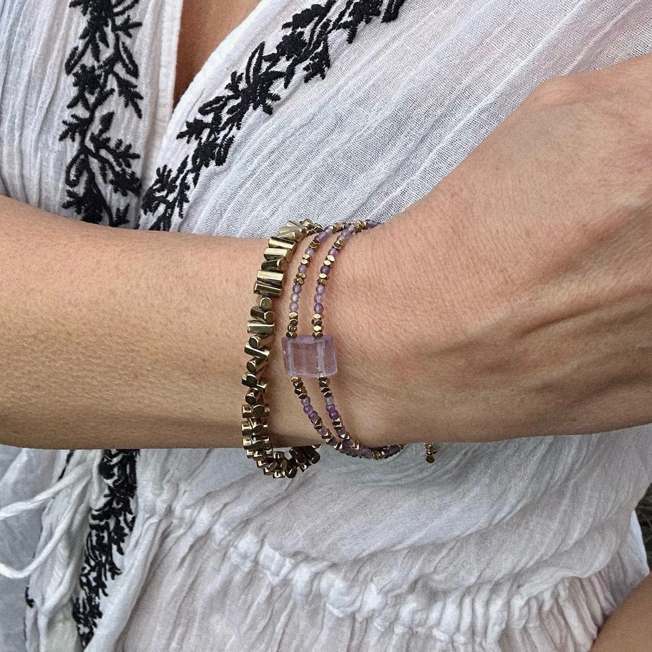 MAD SO CREATION Aïana bracelet amethyste 16 cm