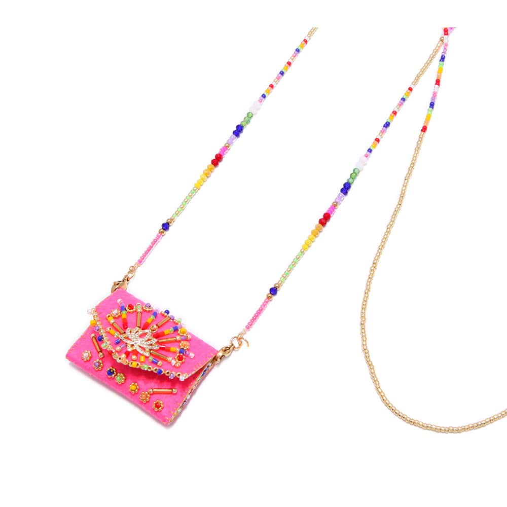 Hypnochic Chakra Lotus collier pochette 7 pierres femme