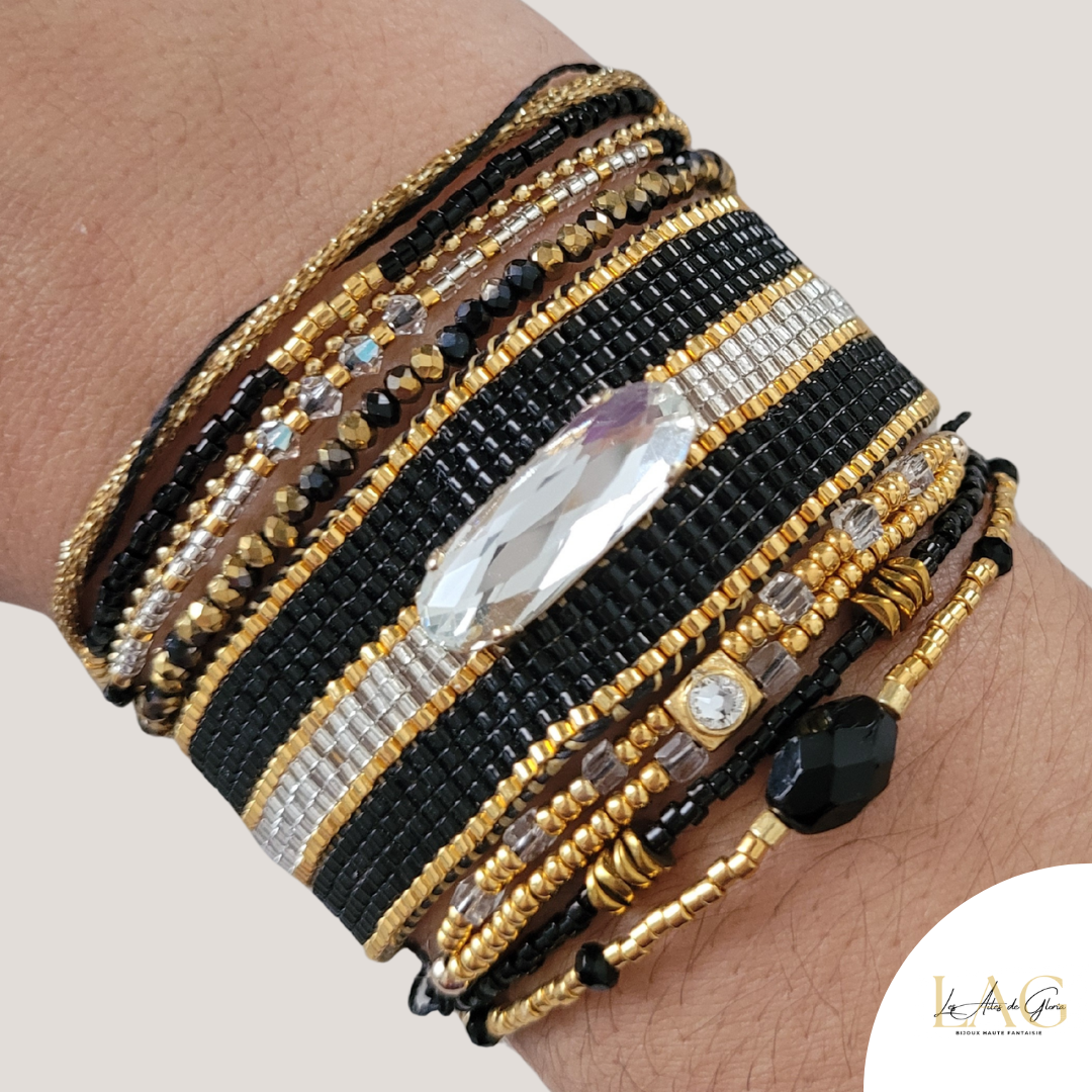 Les Ailes de Gloria Manchette Constellation bracelet large