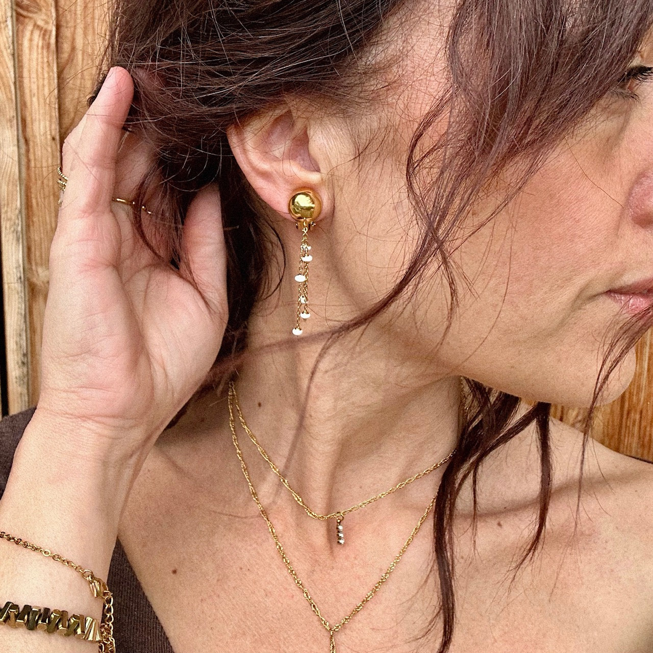 MAD SO CREATION Néa boucles à clip perles non percées