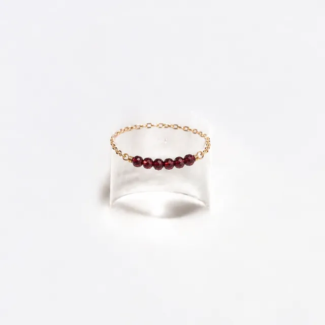 Ô PLUM Bagues Grenat Gina bague plaqué or taille 52