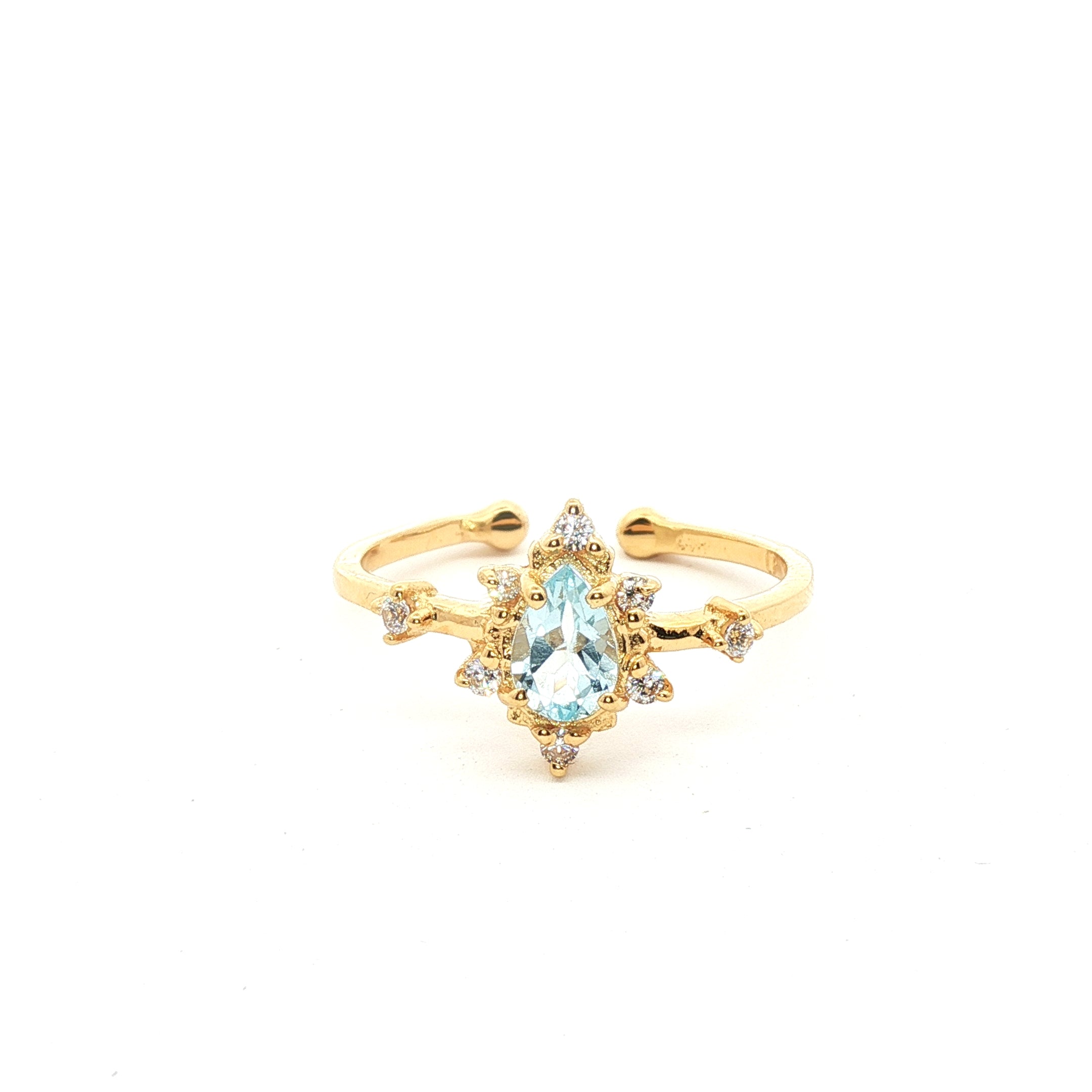 Leticia Ponti Amour Topaze bague plaqué or pierre