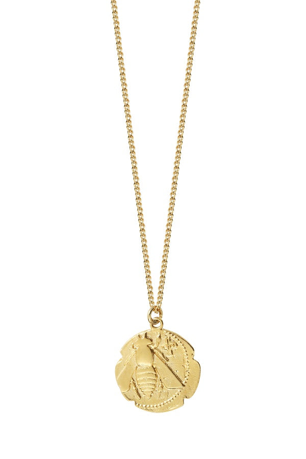 Leticia Ponti Bee collier médaille or 40 cm
