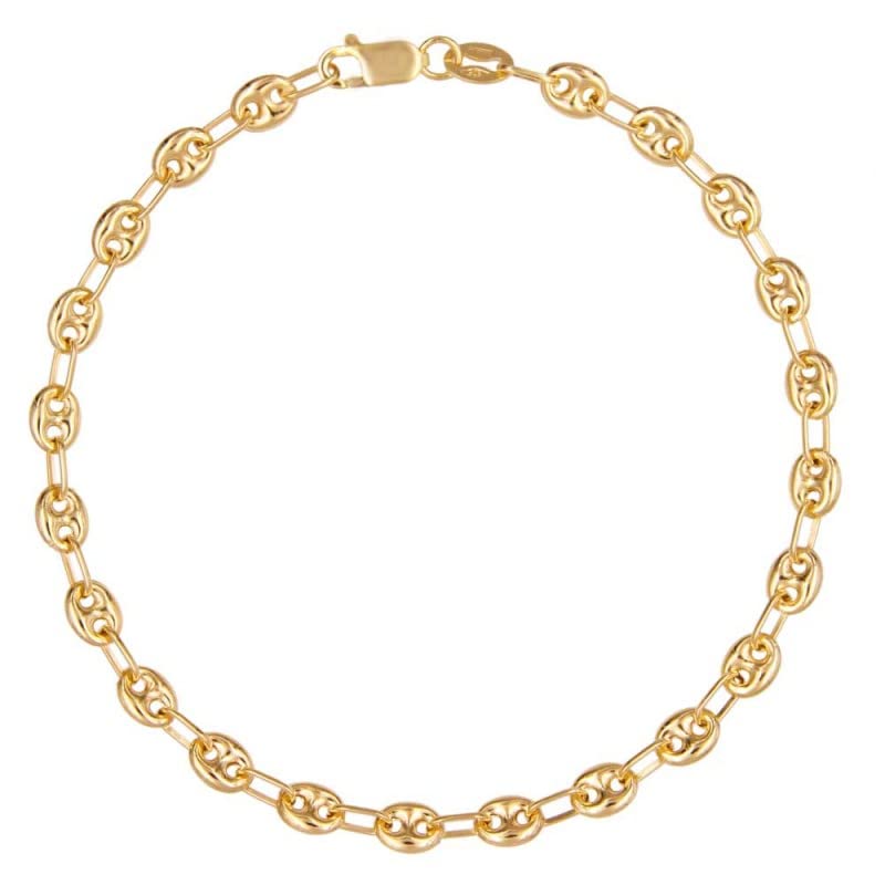 L'Atelier d'Azur Grain de Café bracelet or jaune 375/1000 18cm