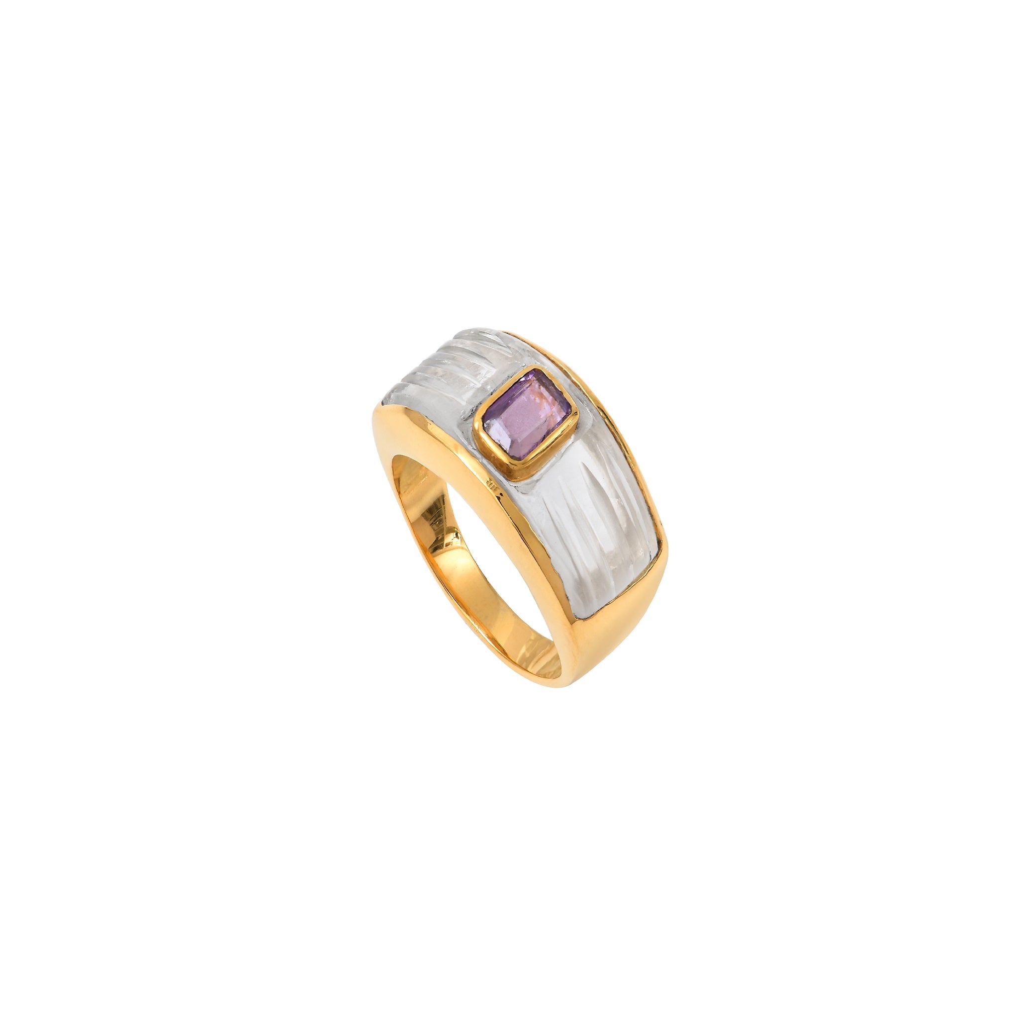 Leticia Ponti Olivia bague turquoise taille 52 plaqué or