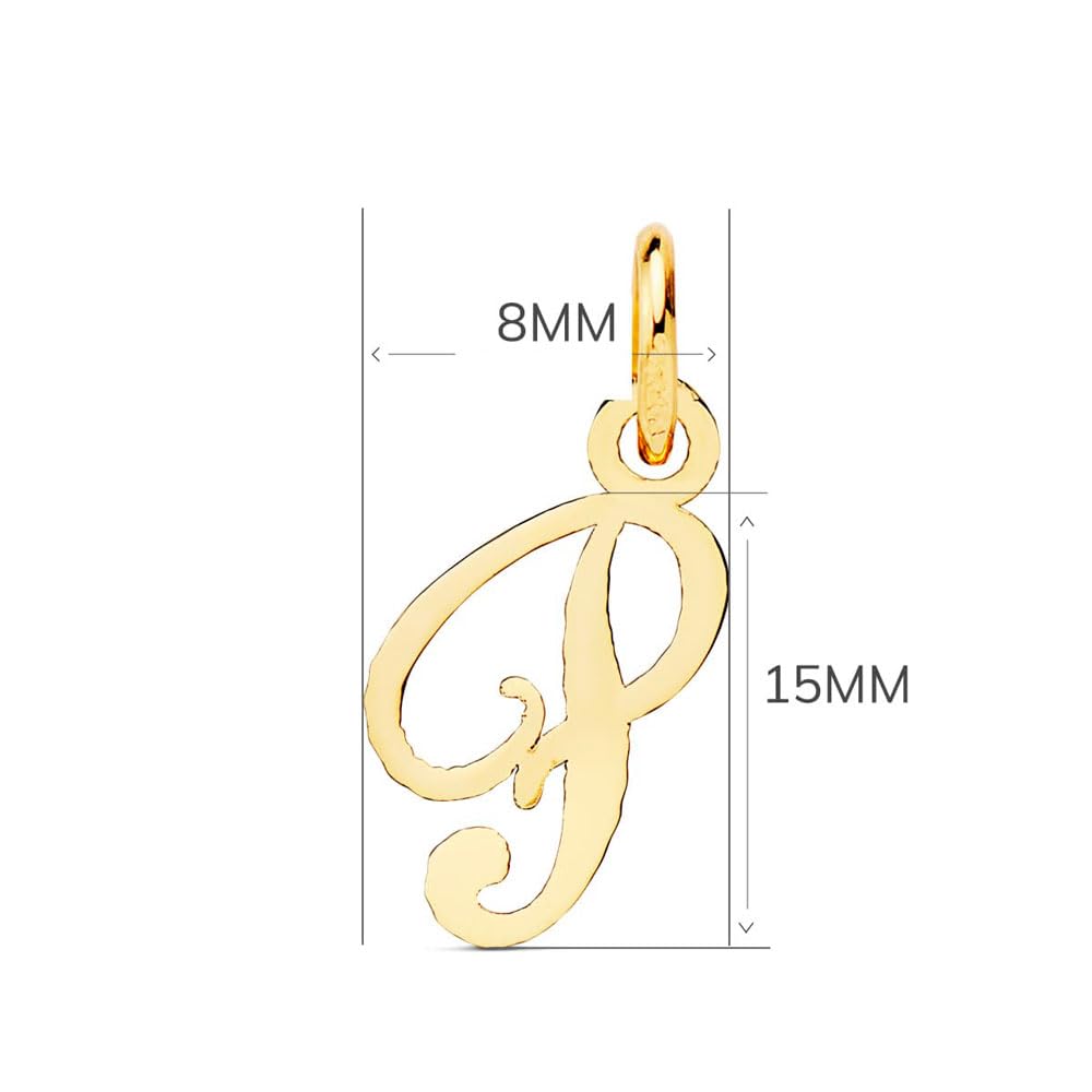 L'Atelier d'Azur Lettre P collier or jaune 18 carats 42cm