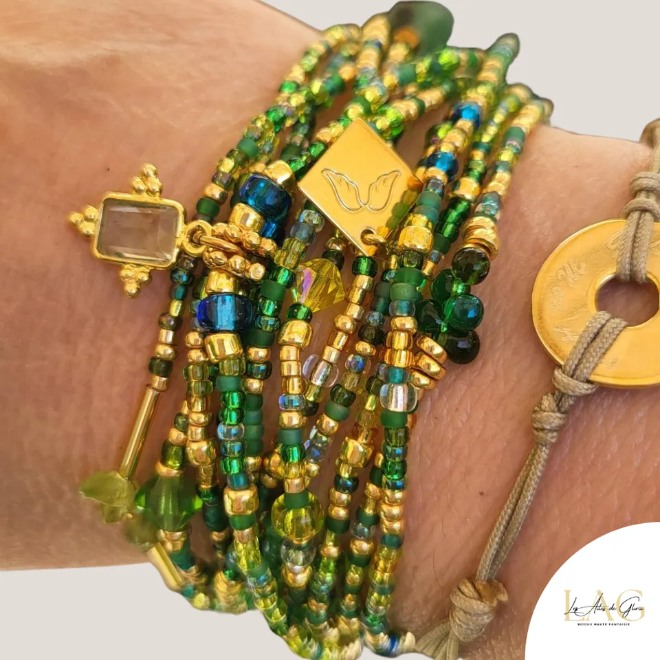 Les Ailes de Gloria Iracema bracelet multirangs femme fantaisie