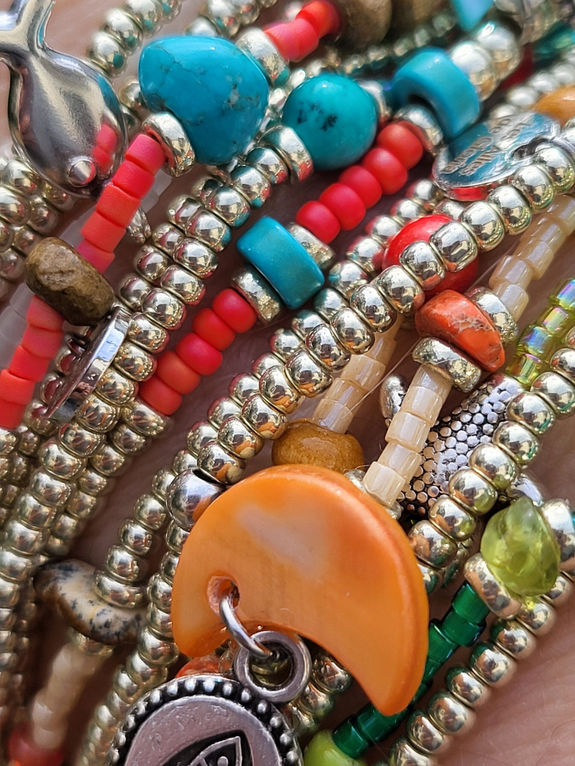 Les Ailes de Gloria Multirangs Tropical Silver bracelet argenté