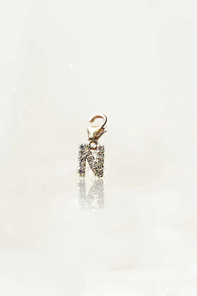 Ô PLUM Breloques et Chaînes Lettre N breloque plaqué or zircon
